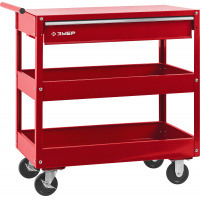 Фото товара - ЗУБР 737 х 383 х 785 мм, инструментальная тележка с выдвижным ящиком + 2 полки (38912)