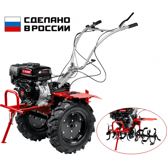 Большое фото товара - ЗУБР 9 л.с., мотоблок с ВОМ (МТШ-600), 000001102. Вариант №1